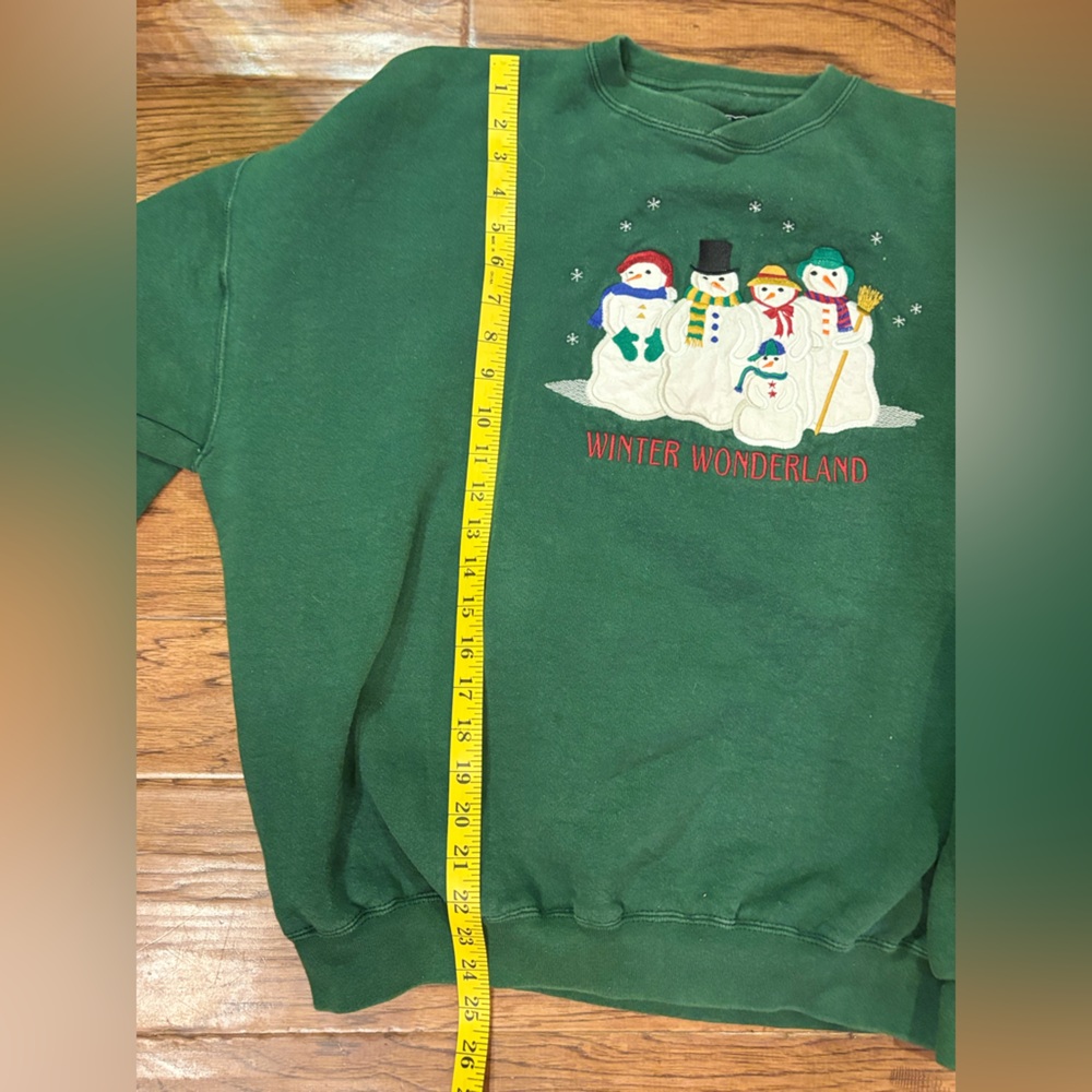 Vintage Galt Sand “Winter Wonderland” Snowman Sweatshirt XL Made in USA - Picture 8 of 10